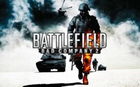 Cover artwork showing soldiers from Bad Company squad during a battlefield explosion