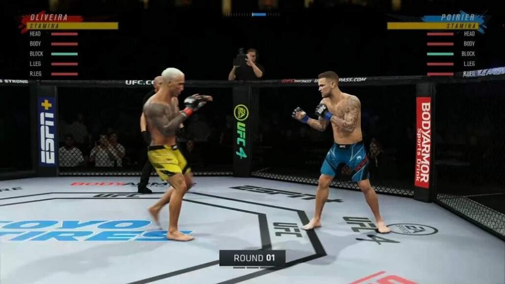 EA Sports UFC 5 for PC gameplay showcasing realistic MMA combat mechanics